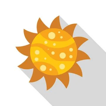Yellow sun shining with long shadow, bringing warmth and light 스톡 일러스트
