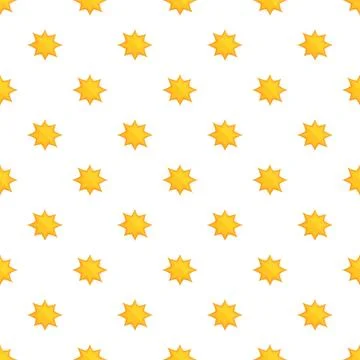 Yellow sun star pattern symbolizing heat and summer Stock Illustration