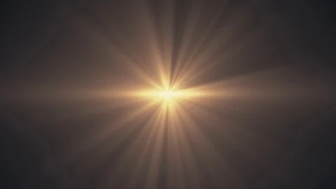 Yellow sun star rays lights optical lens flares shiny animation art background - Video stock 84927126