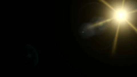 Yellow sun star rays lights optical lens flares shiny animation art background Stock Footage 112724722