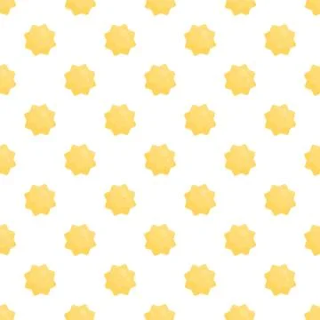 Yellow sun star shapes repeating seamless pattern Illustrazione stock