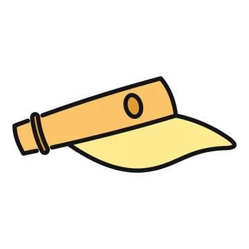 Yellow sun visor protecting from summer sun Stock Illustration