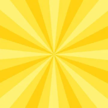 Yellow sunbeam background. Sun rays, starbust wallpaper Stock Illustration