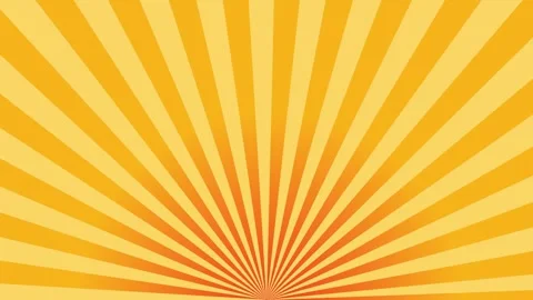 Yellow sunburst stripes rotating background animation, Seamless loop video Stock Footage 295270352