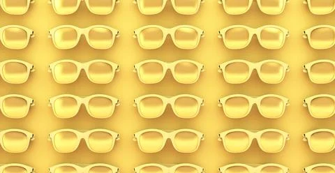 Yellow sunglasses collection Stock Illustration