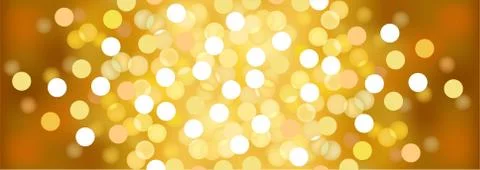 Yellow sunny festive lights. Vector  background. Stock Illustration