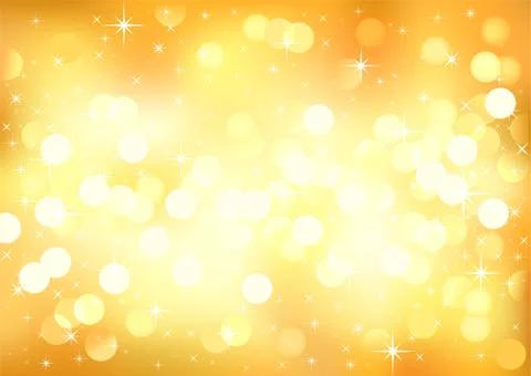 Yellow sunny festive lights. Vector  background. Stock Illustration