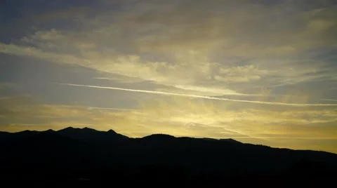 Yellow sunrise Timelapse Stock Footage 42897435