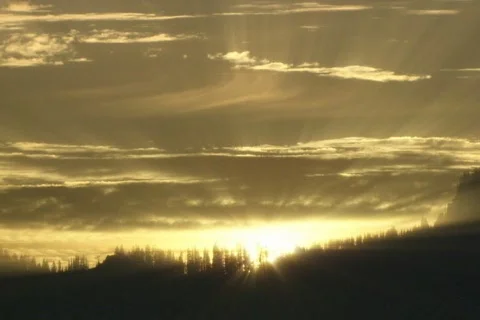 Yellow Sunset Stock Footage 335683