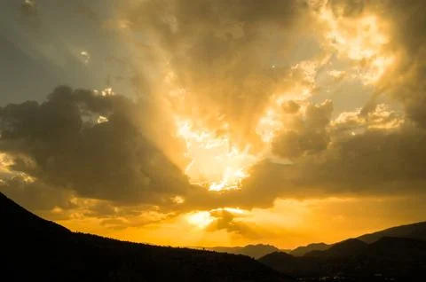 Yellow Sunset Stock Photos
