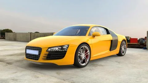 Yellow Supercar Illustrazione stock
