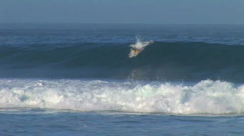 Yellow surfer barrel  Stock Footage 265081