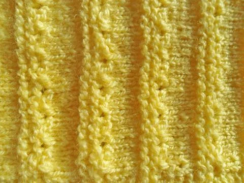 Yellow sweater thread pattern Foto stock