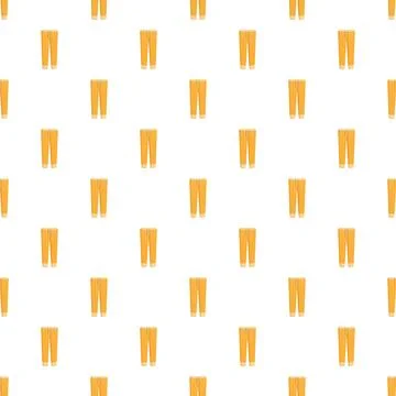 Yellow sweatpants repeating seamless pattern on white background イラスト素材