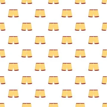 Yellow swim trunks pattern for beachwear and summer fashion Stock Illustration