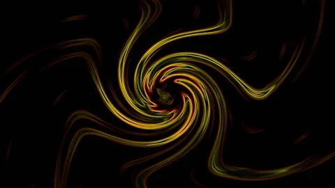 Yellow Swirl on a Black Background Stock Footage 131332990