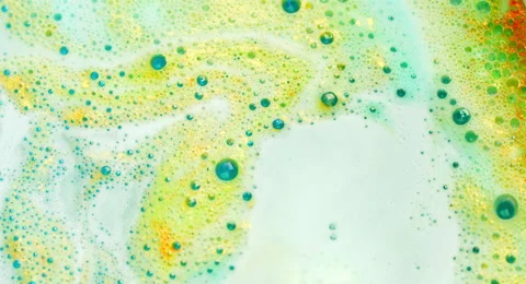 Yellow Swirling Bubbles Stock Footage 57470633