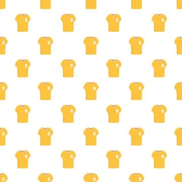 Yellow t shirt seamless pattern textile background Illustrazione stock