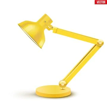 Yellow table lamp Illustrazione stock