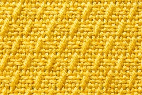 Yellow tablecloth texture Stock Photos