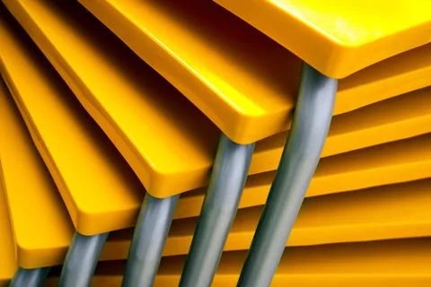 Yellow tables Stock Photos