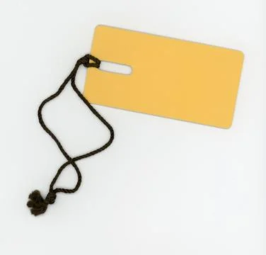 Yellow tag label Stock Photos