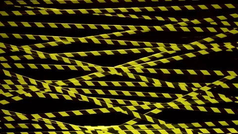 Yellow tape Stock Footage 139047655
