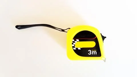 Yellow Tape Meter for Worker Stock Photos