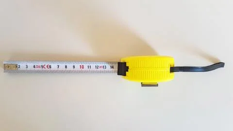 Yellow Tape Meter for Worker Stock Photos