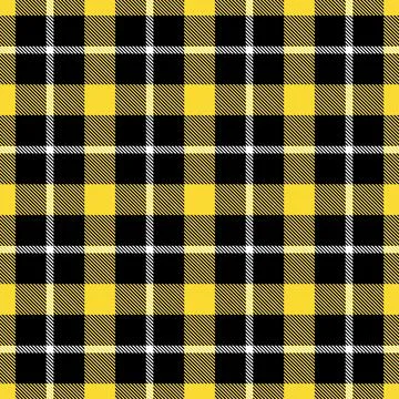 Yellow tartan vector seamless pattern Illustrazione stock