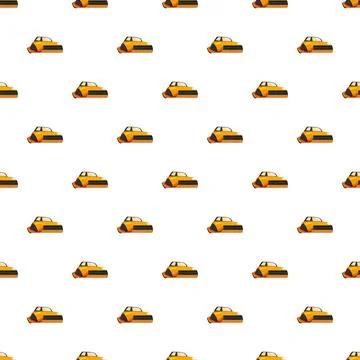 Yellow taxi cabs repeating pattern background design Stock Illustration