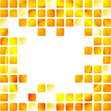 Yellow tech squares on white background Yellow tech squares on white backg... 写真素材