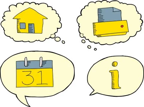 Yellow Technology Bubbles Stock Illustration