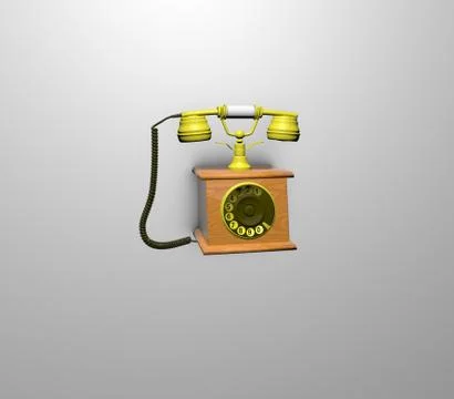 Yellow telephone Stock Illustration