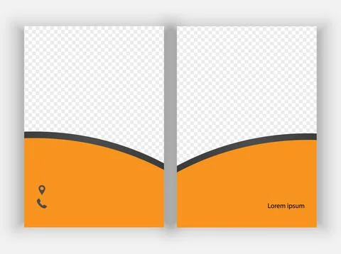 Yellow template with transparent layer. Stock Illustration