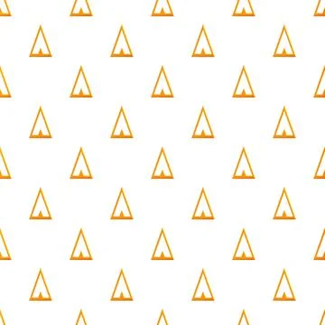 Yellow tent pattern repeating seamless outdoor camping background Stock Illustration