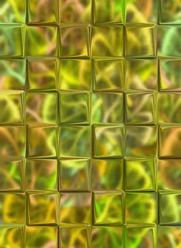Yellow texture with protruding cubes. Stock Illustration