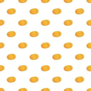 Yellow textured oval shapes repeating pattern design Stock Illustration