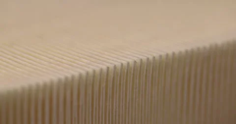 Yellow thin car filter for air filtration, new clean car filter to ensure engine Stock Footage 271017765