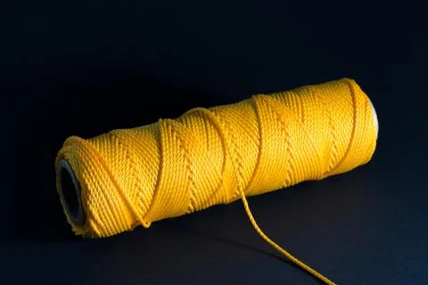 Yellow Thread Spool 스톡 사진