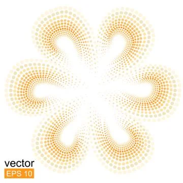 Yellow tiare. Doted pattern with monoi flower Stock Illustration