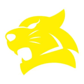 Yellow tiger silhouette design. Vector Stock Illustration