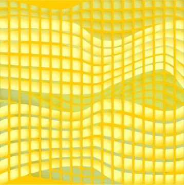 Yellow tile with abstract mosaic pattern Stock Illustration