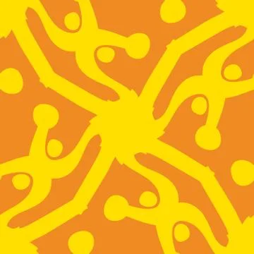 Yellow Tiled Circuit Pattern Stock Illustration