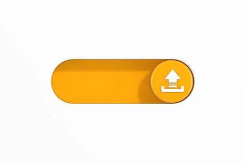 Yellow Toggle Switch Slider with Upload Icon. 3d Rendering 스톡 일러스트