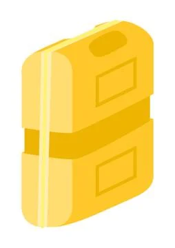 Yellow tool box in flat style. Construction toolbox vector icon isolated on Stock Illustration