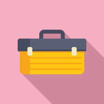 Yellow tool box presenting modern storage solution 스톡 일러스트