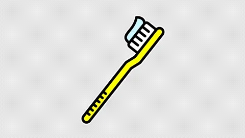 Yellow toothbrush 스톡 동영상 335463410