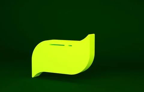 Yellow Toothpaste icon isolated on green background. Minimalism concept. 3d i Stock Illustration