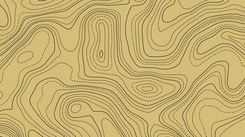 Yellow Topographic Elevation Art Background Stock Illustration